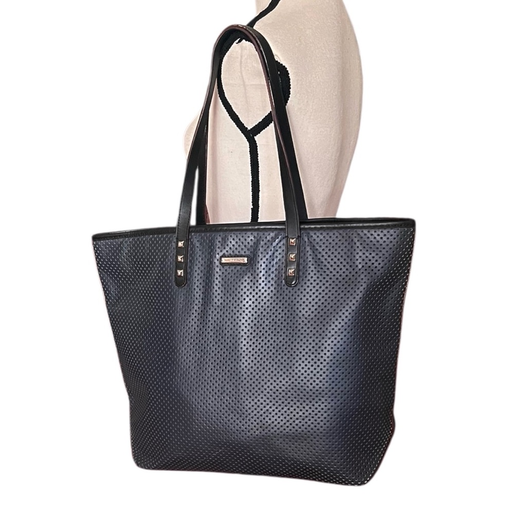 Rebecca Minkoff Perforated Leather carryall Tote Handbag.